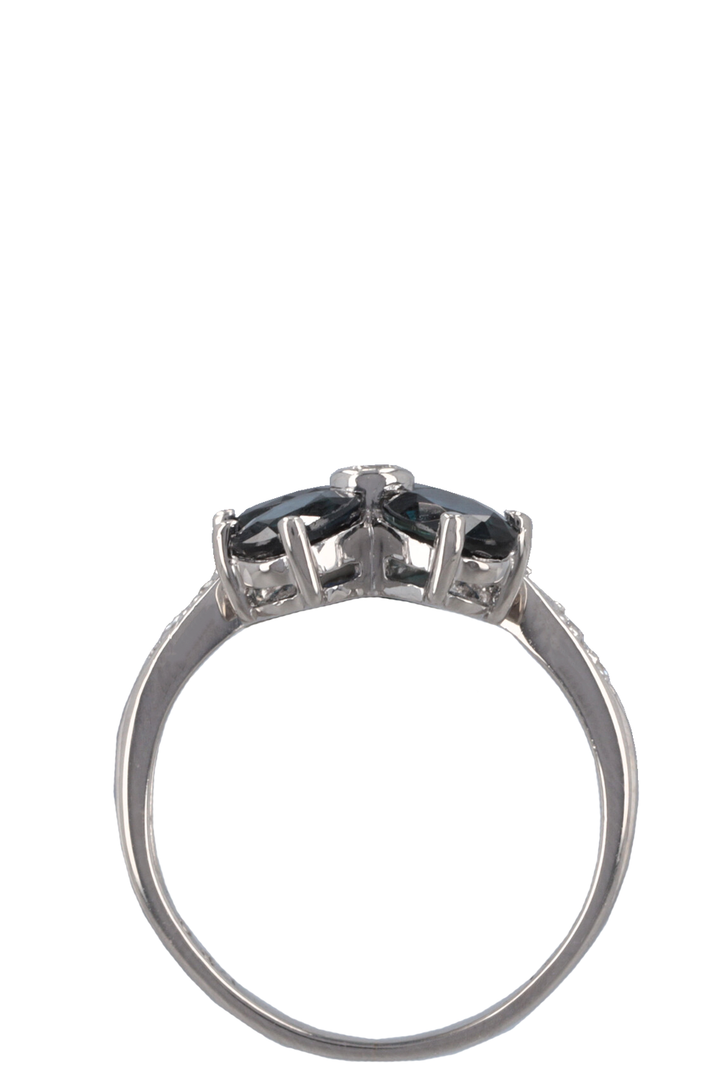 VINTAGE JEWELRY Ring Sapphire Diamond Platin