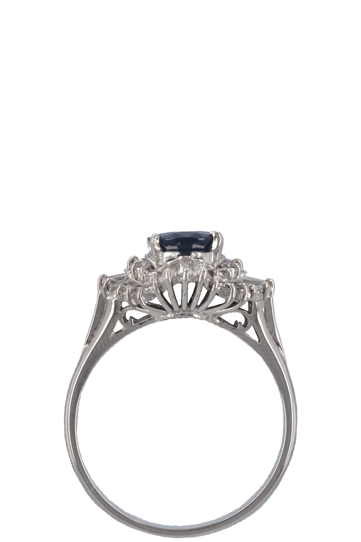 VINTAGE JEWELRY Ring Sapphire Diamond Platin