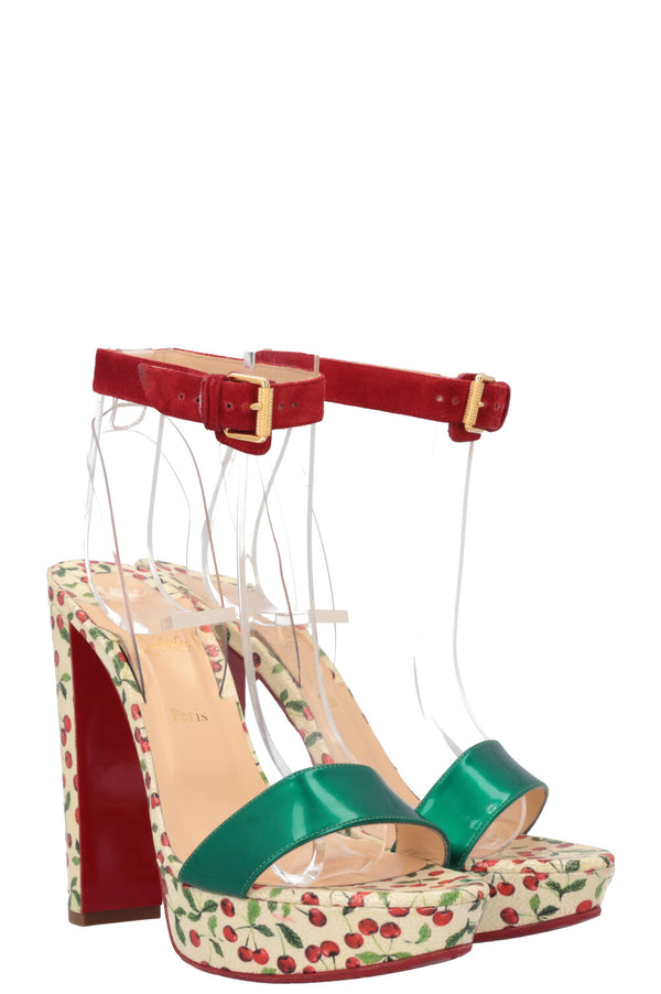 CHRISTIAN LOUBOUTIN Cherry Heels Leather