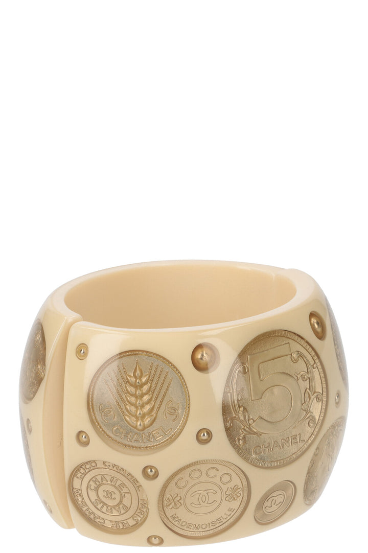 CHANEL Resin Cuff Symbol Coins 09 Printemps