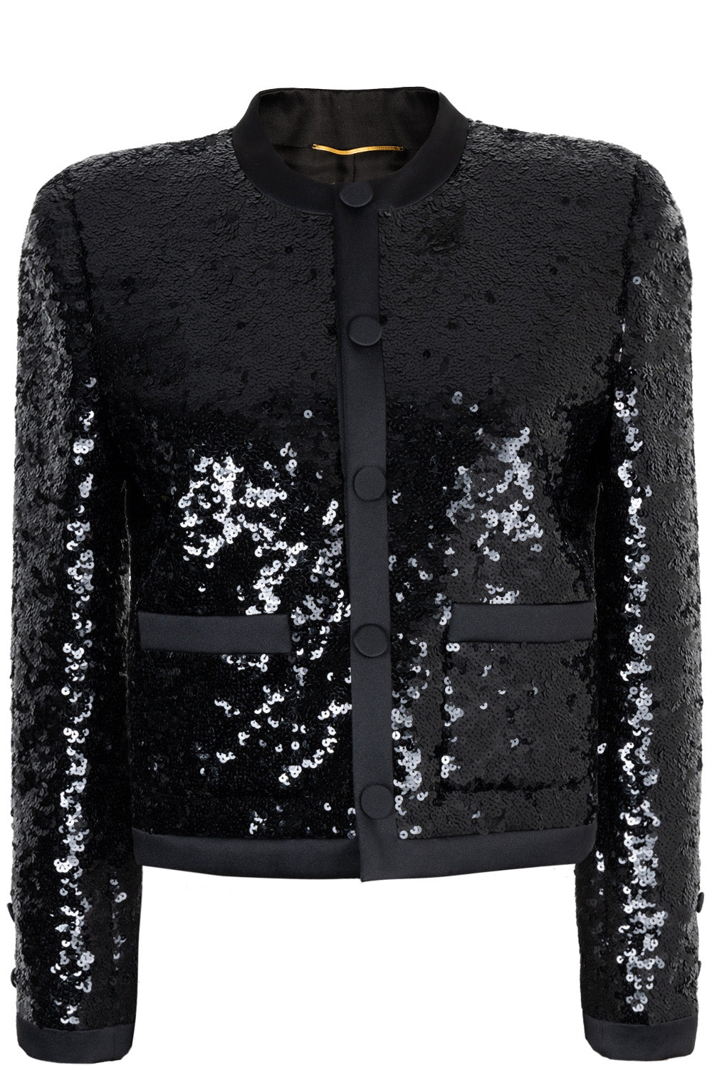 SAINT LAURENT Sequin Blazer Jacket Black