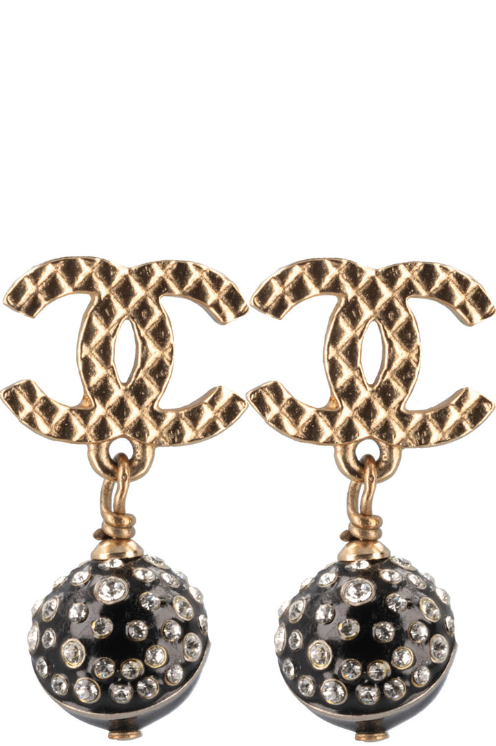 CHANEL CC Crystal Ball Earrings A18