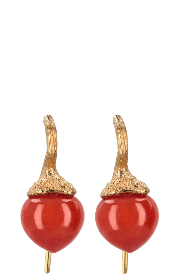 Boucles d'oreilles OLE LYNGGAARD ​​​​Dew Drops Or Corail 18 Carats