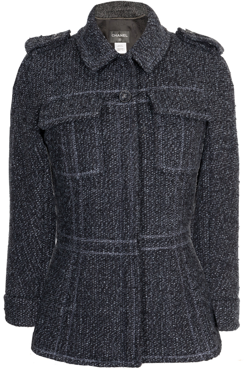 CHANEL 2013 Tweed Jacket Charcoal