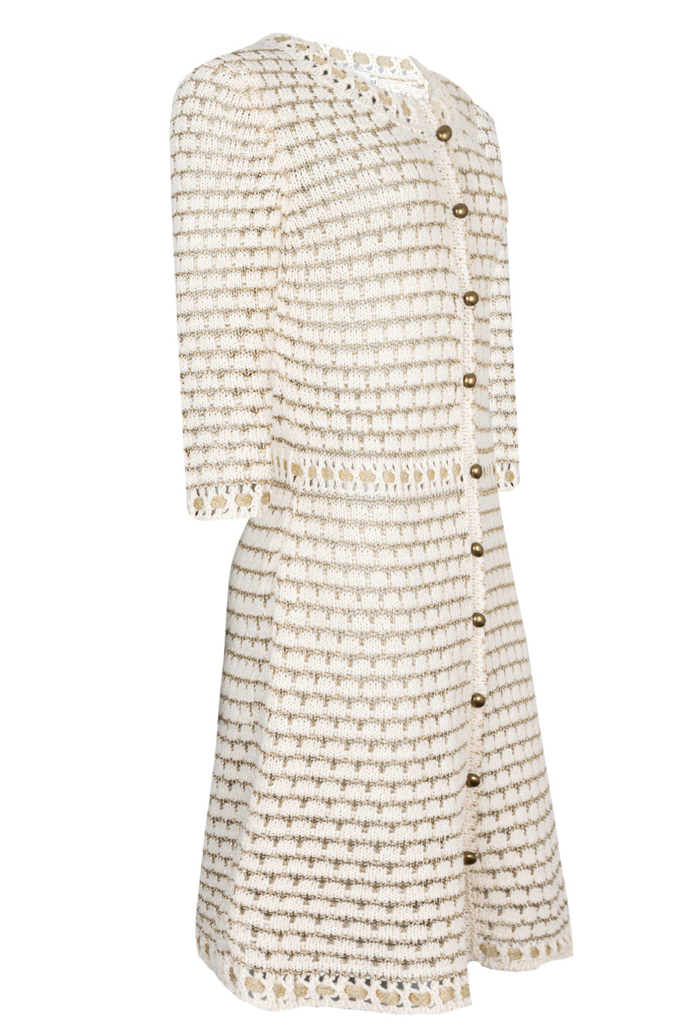 CHRISTIAN DIOR Dress Knit Ivory Gold – REAWAKE