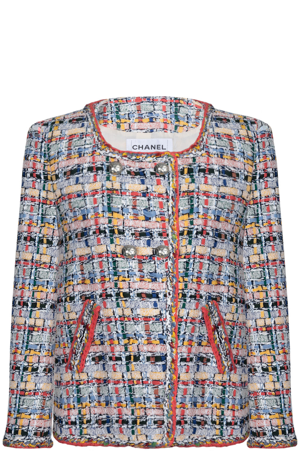 CHANEL 2015 Fantasy Tweed Jacket Multicolor