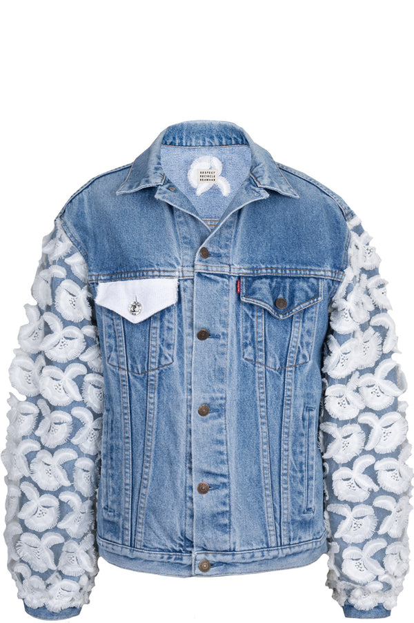 REAWAKE ATELIER Veste en jean brodée