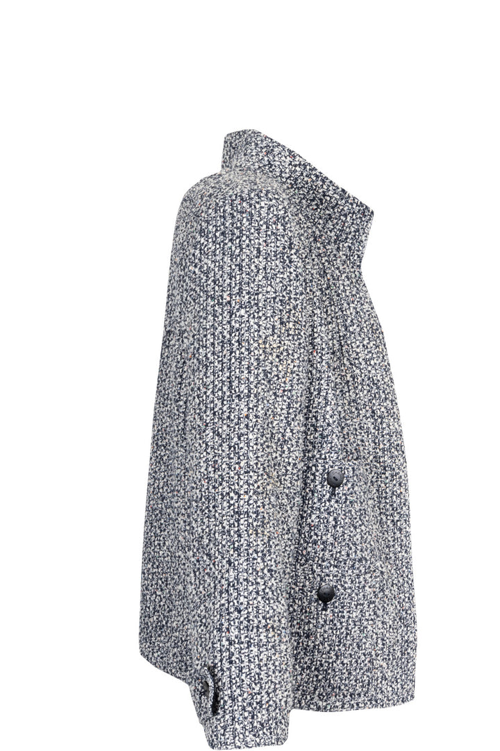 CHANEL Tweed Jacket Blue White