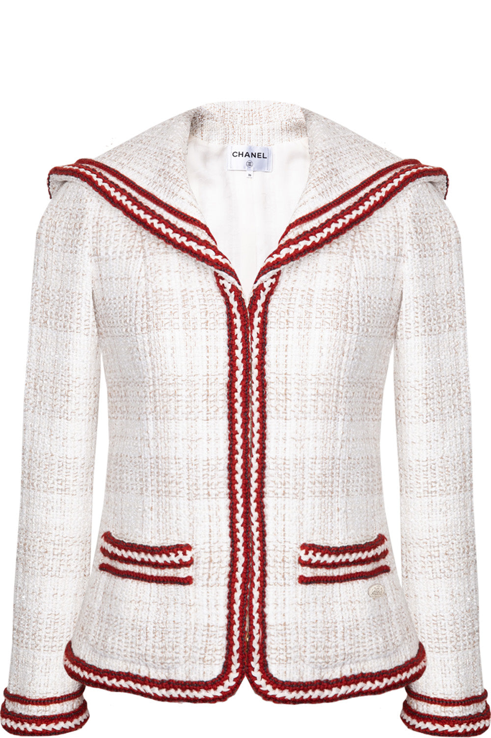 CHANEL Jacket White Beige Paris-Hamburg