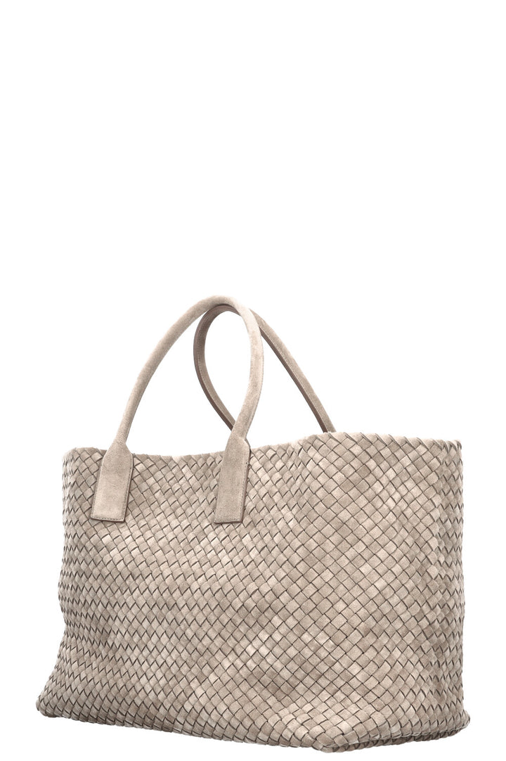 BOTTEGA VENETA Large Cabat Tote Suede Sage