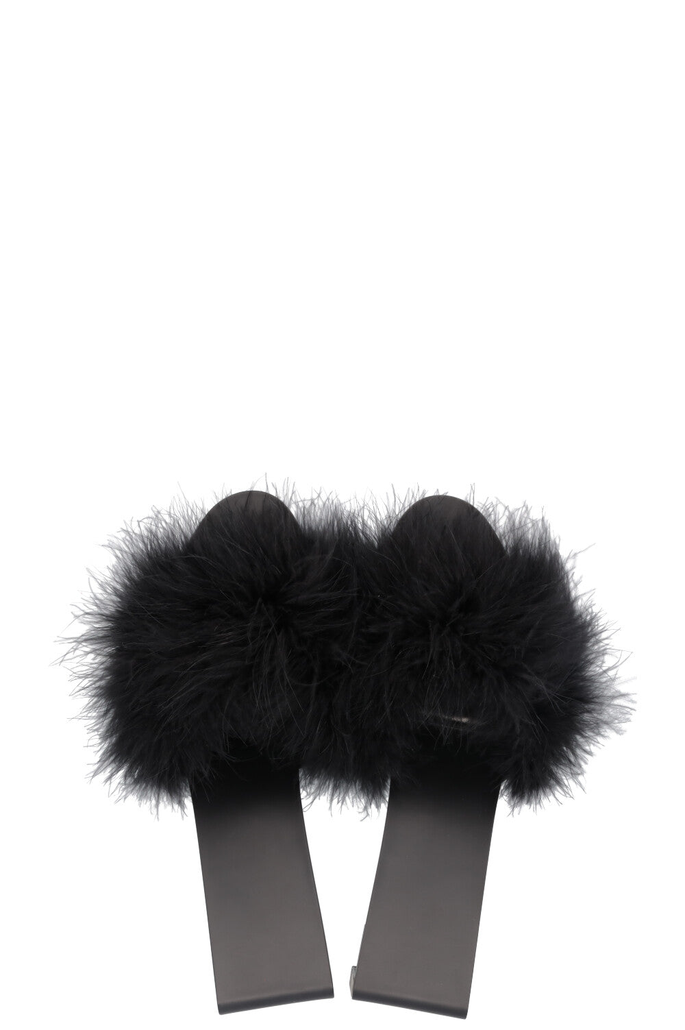 BALENCIAGA Mono Feather Mules Black