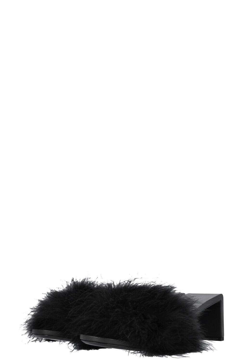 BALENCIAGA Mono Feather Mules Black