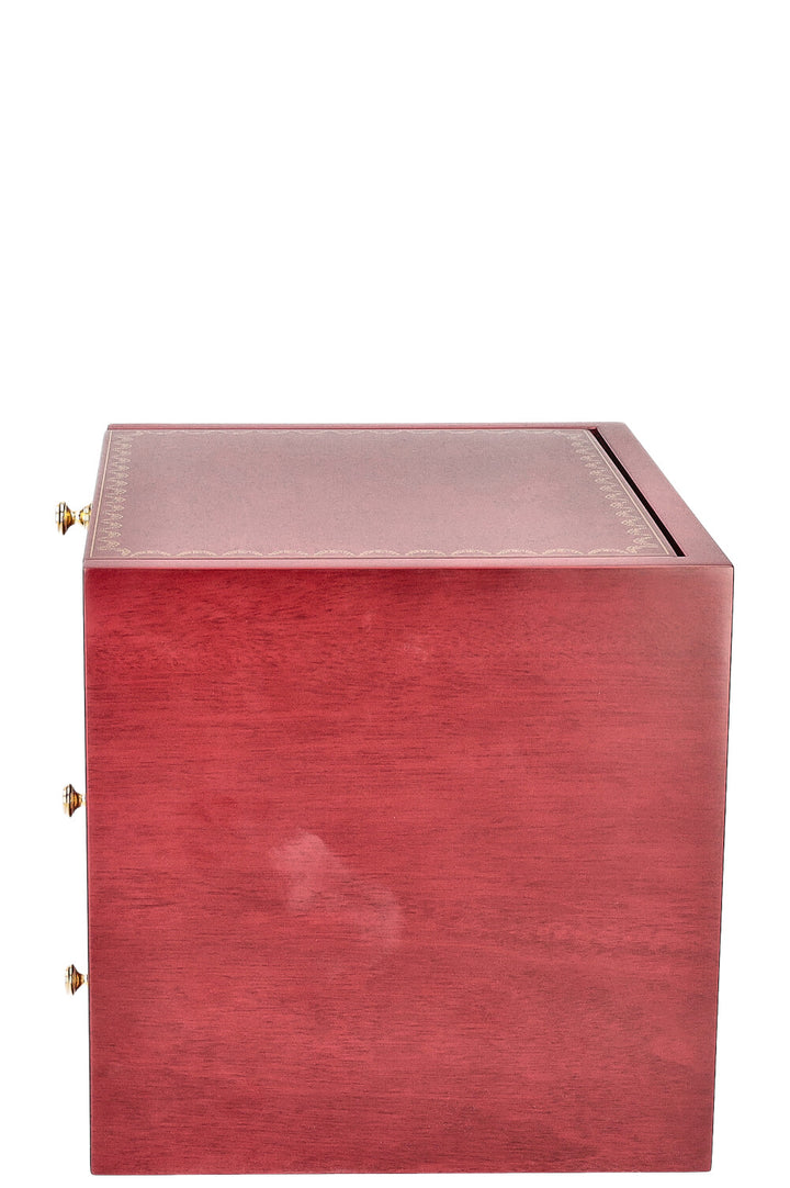 CARTIER Jewelry Box Wood Red