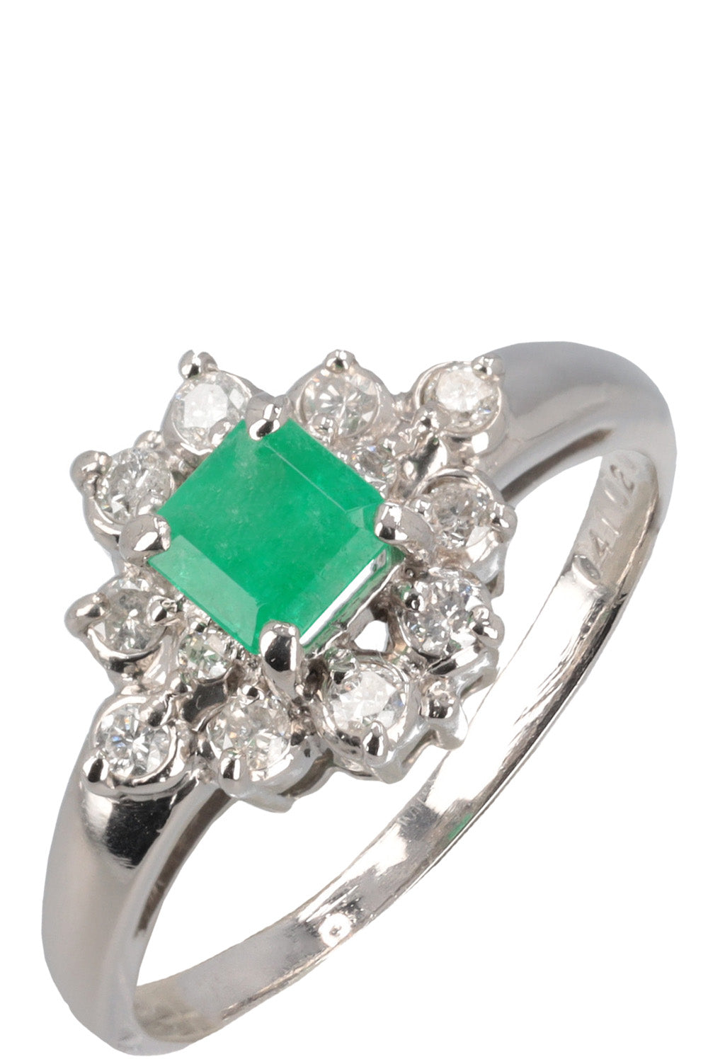 VINTAGE JEWELRY Smaragd Diamond Ring Platin