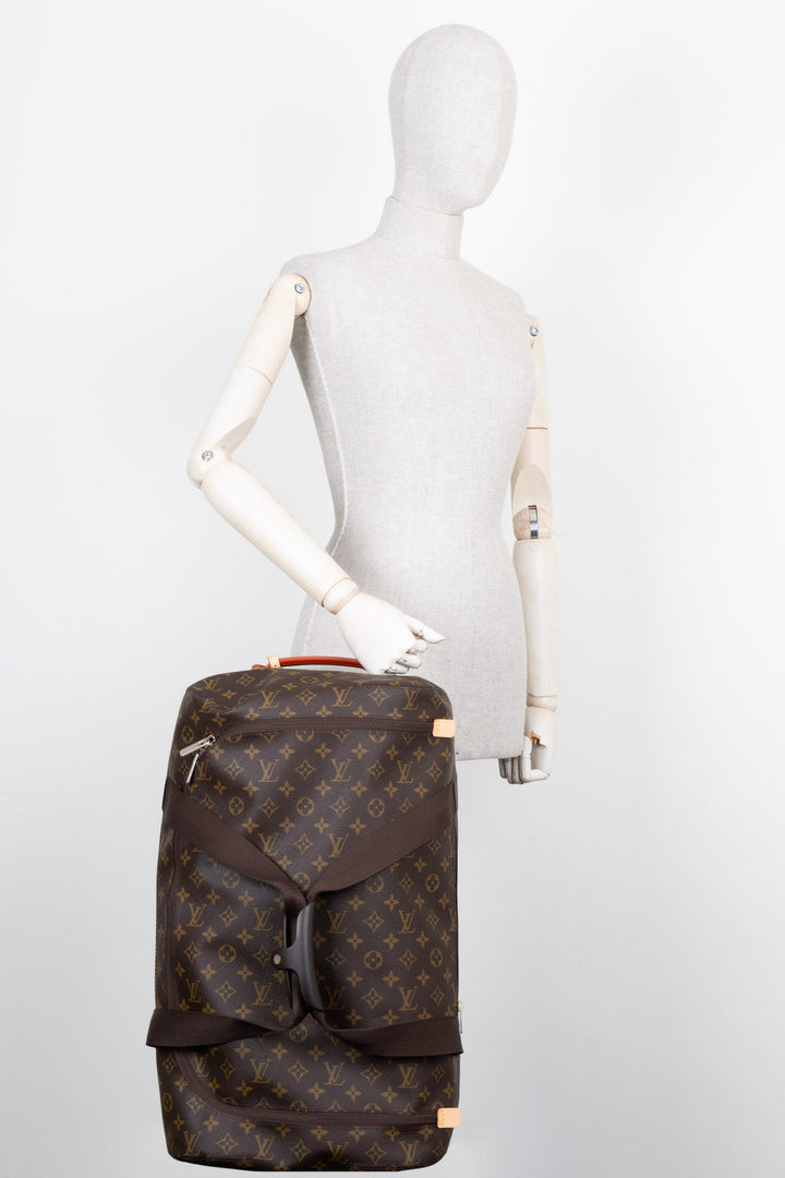 LOUIS VUITTON Horizon Soft 55 Duffle Bag MNG Canvas