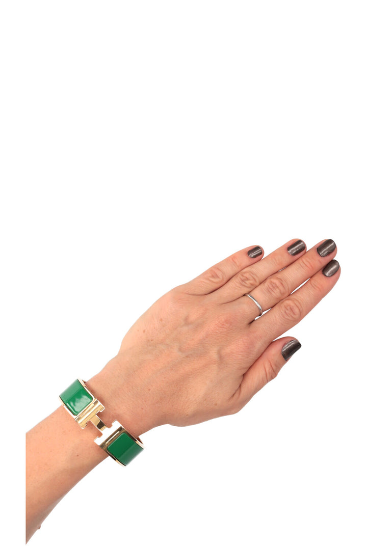 HERMÈS Clic Clac H Bracelet Green