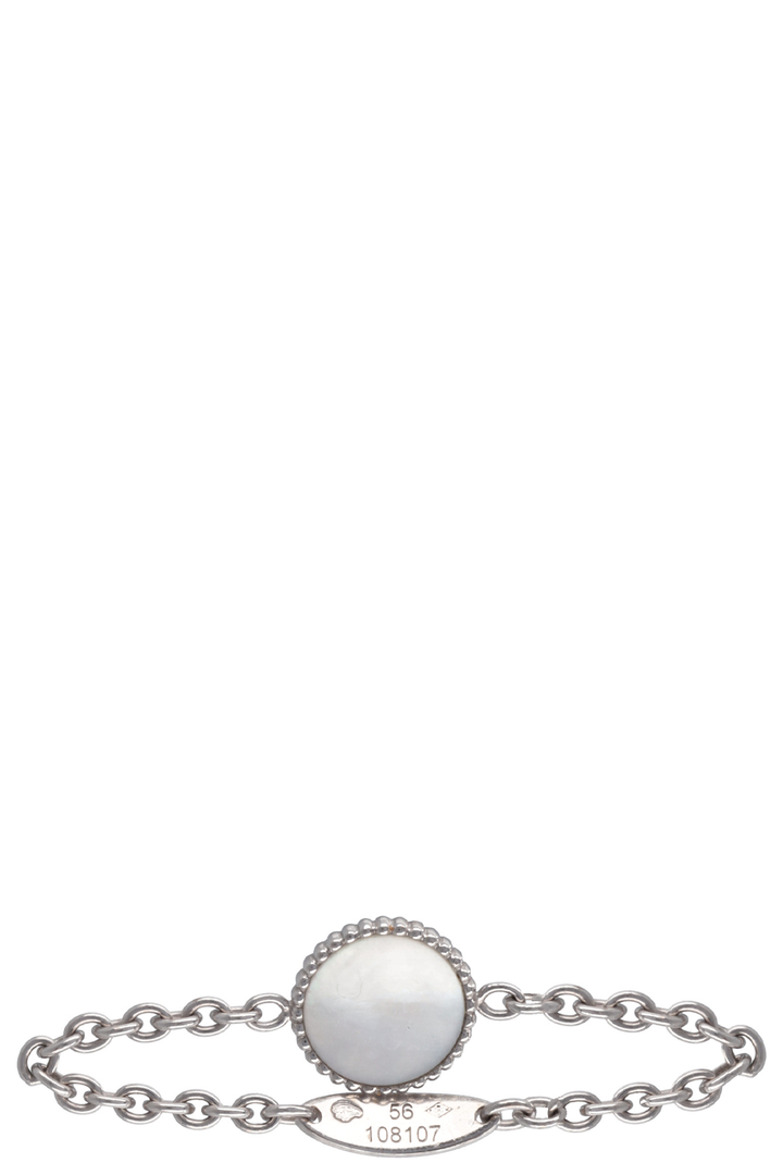 CHRISTIAN DIOR Rose des Vents Ring 18k White Gold MOP Diamond