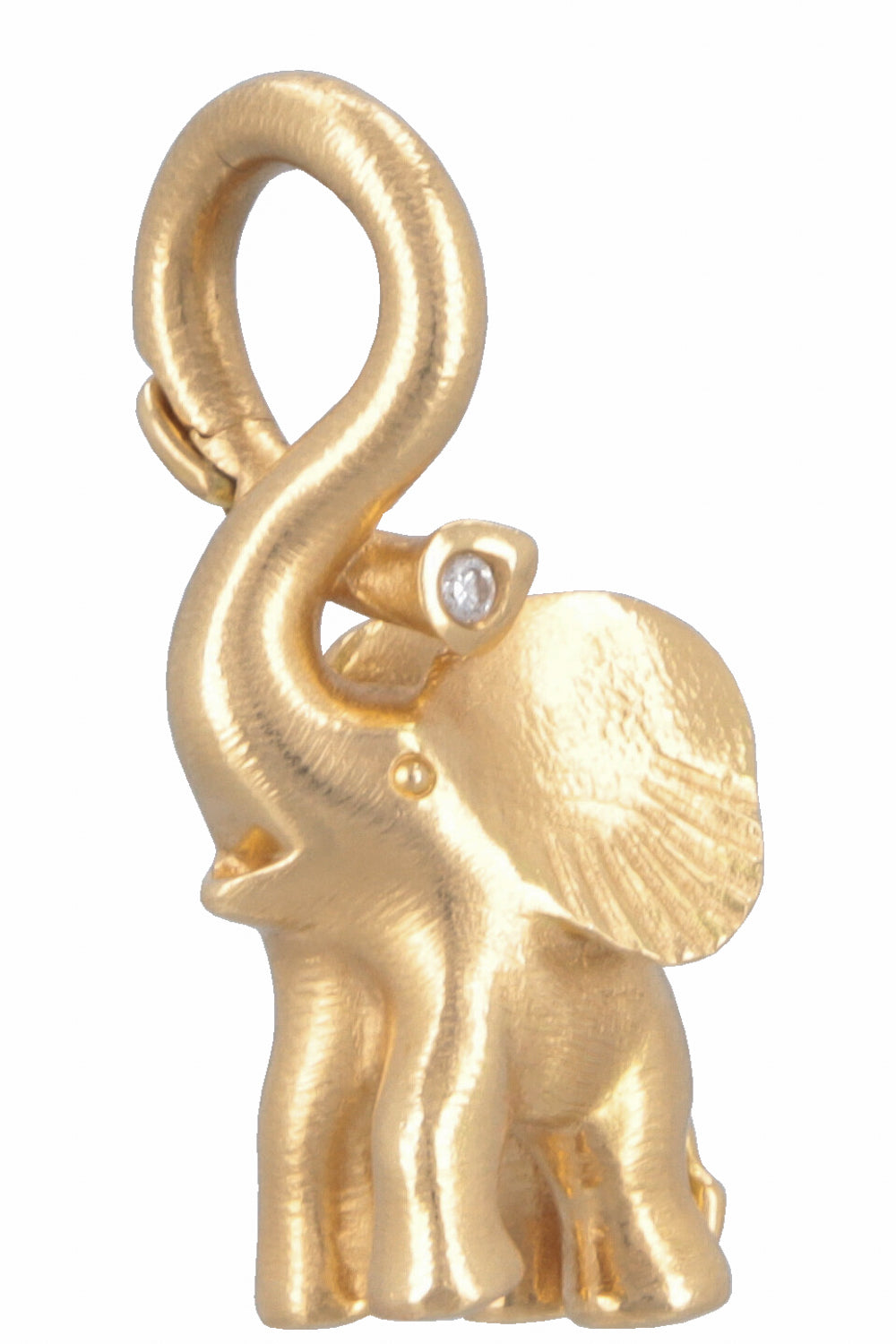 OLE LYNGGAARD Elephant Pendant 18k Yellow Gold Diamonds