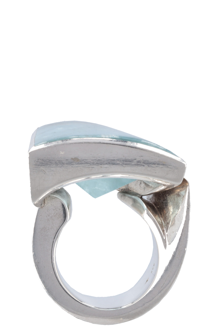 SONDEREGGER Aquamarin Band Ring Silver