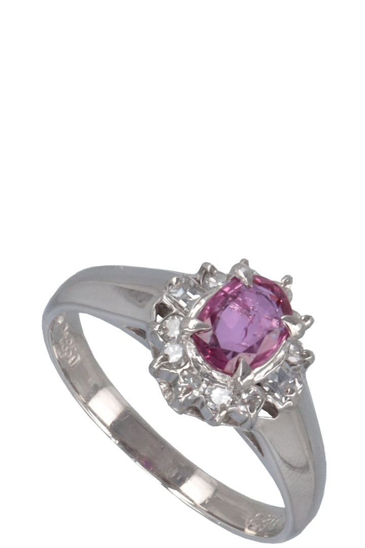 VINTAGE JEWELERY Ring Rubin Diamond Platinum