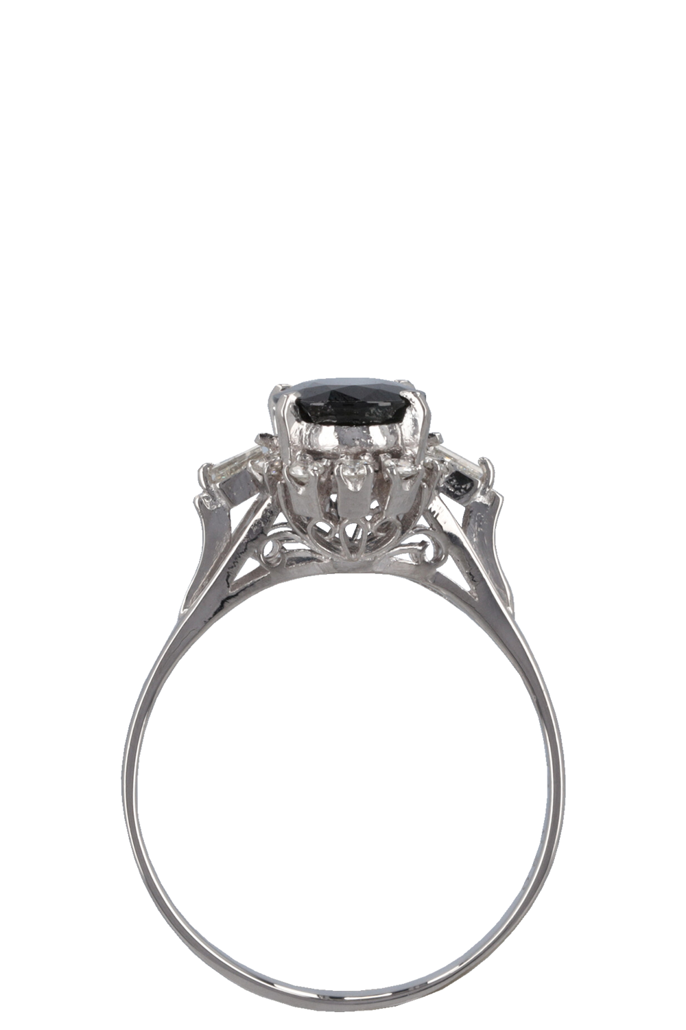 VINTAGE JEWELERY Ring Saphire Diamond Platinum