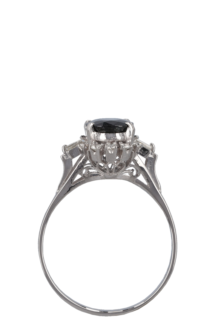 VINTAGE JEWELERY Ring Saphire Diamond Platinum