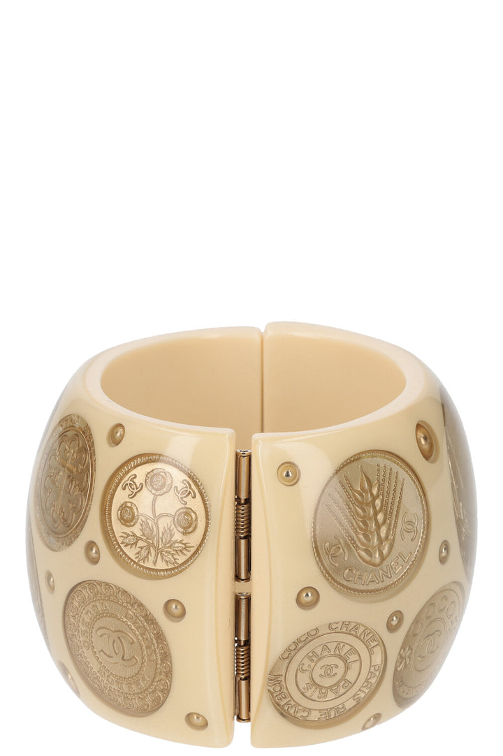 CHANEL Resin Cuff Symbol Coins 09 Printemps