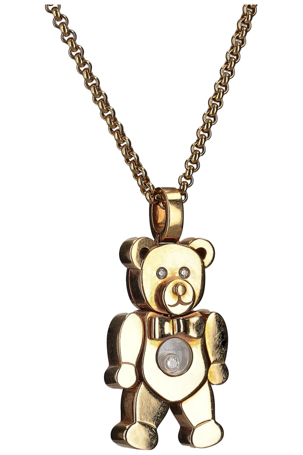 CHOPARD Happy Diamond Teddy Pendant Necklace Gold