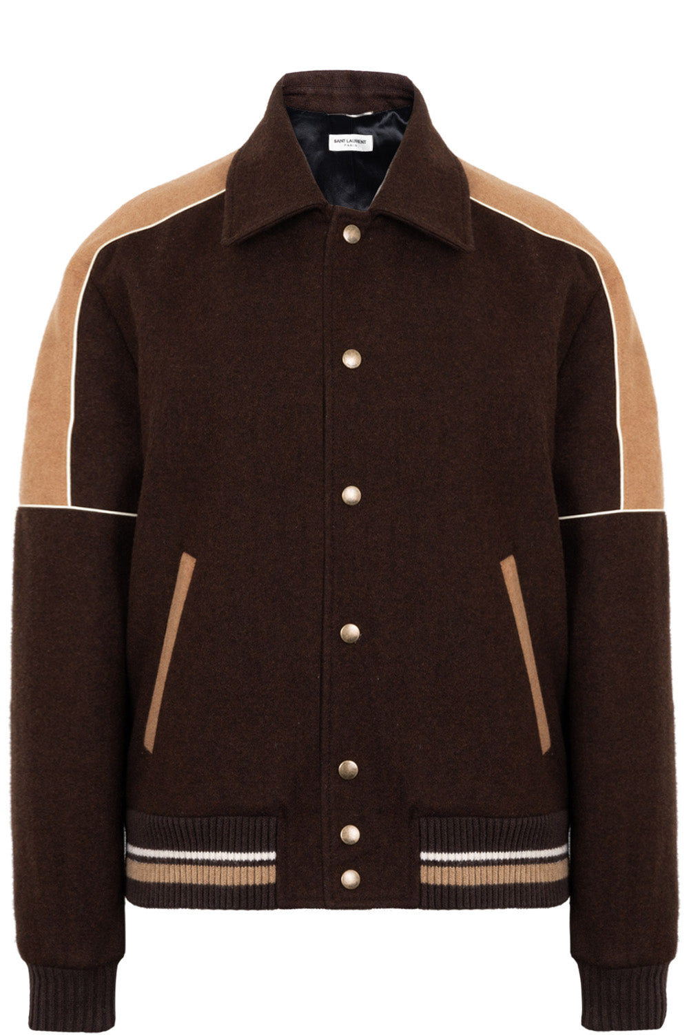 SAINT LAURENT Teddy Jacket Brown