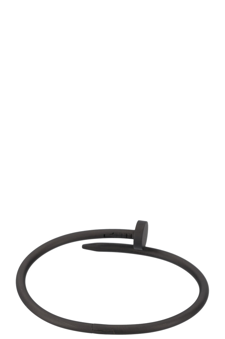 CARTIER Juste Un Clou 18k White Gold Black POV Coated Bracelet