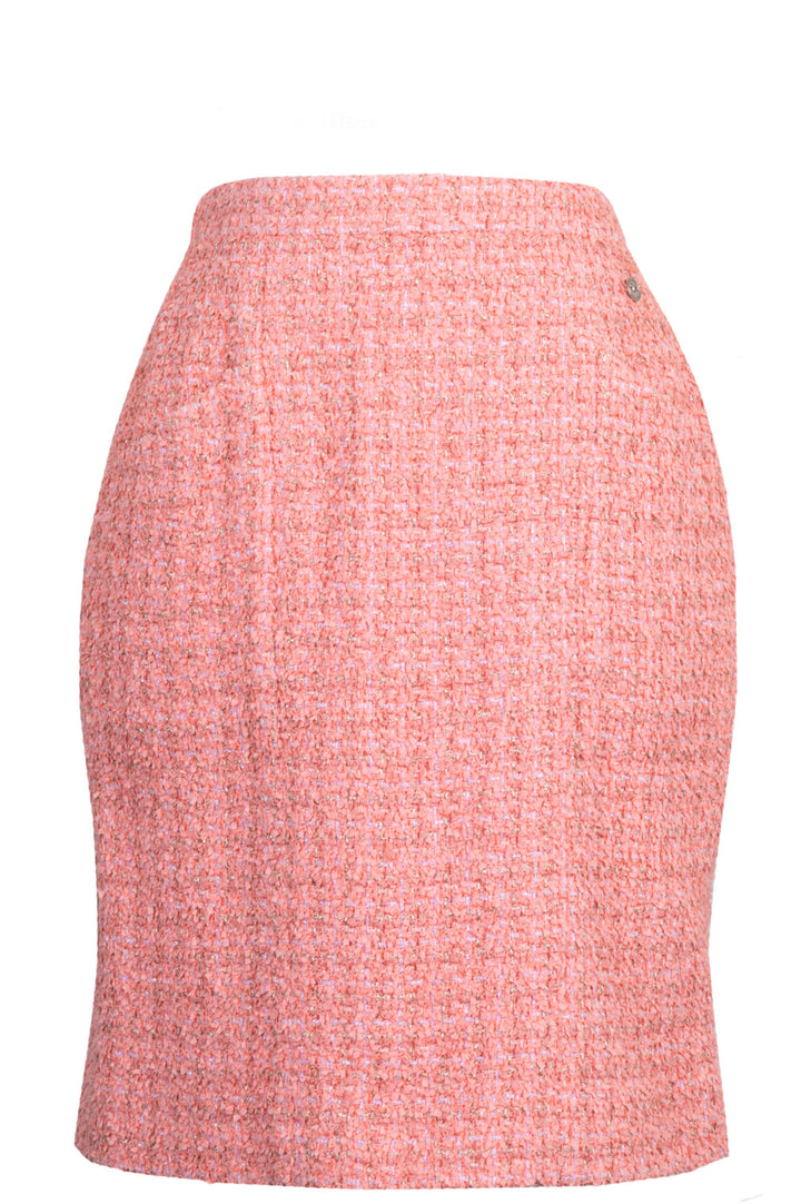 CHANEL 2020 Tweed Skirt Coral