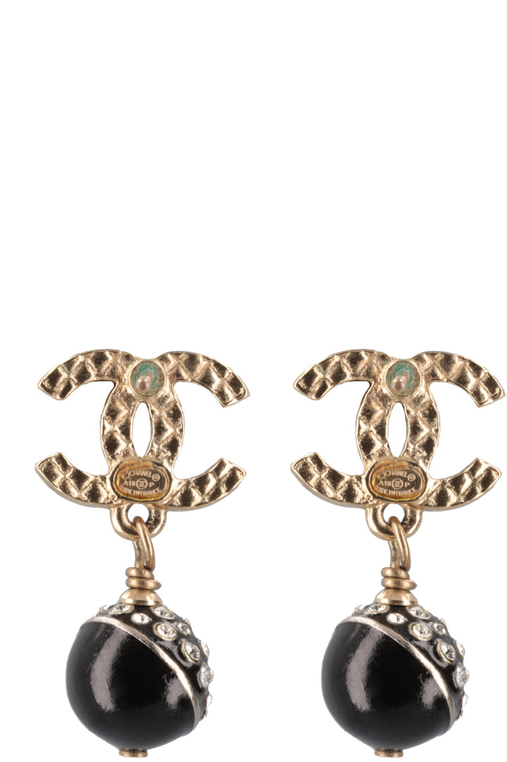 CHANEL CC Crystal Ball Earrings A18