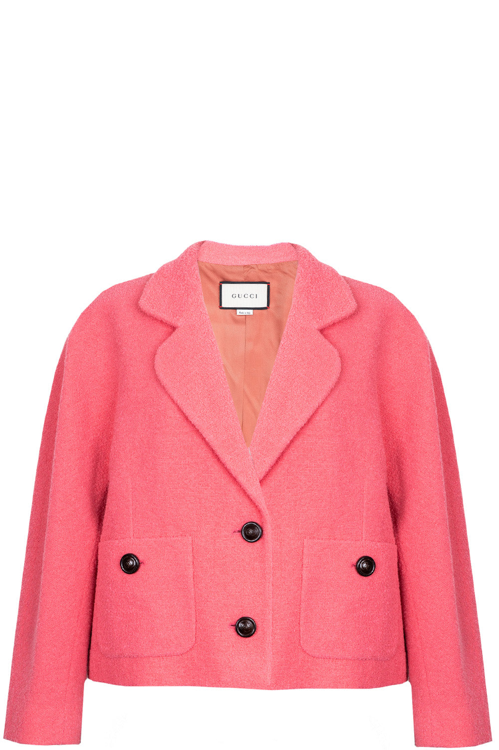 GUCCI Boxy Jacket Pink Wool