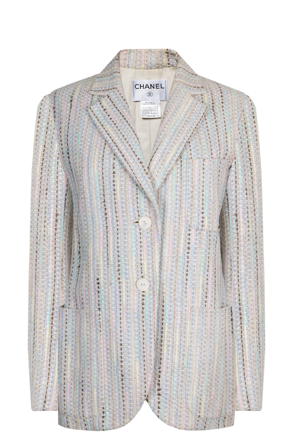 CHANEL Jacket Tweed Striped Multicolor 00C