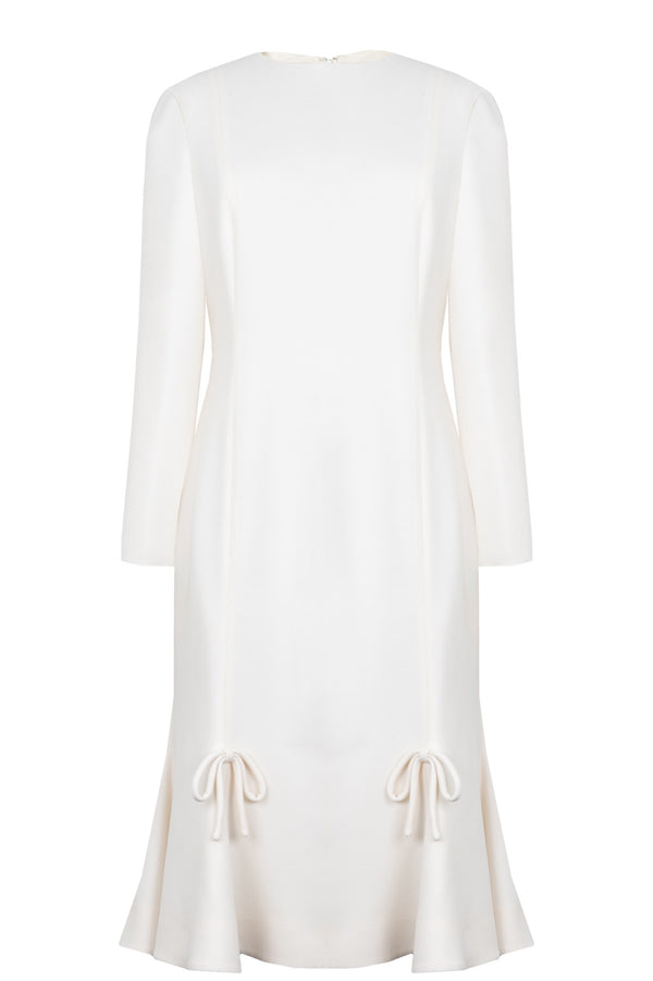 VALENTINO Bow Dress Off-White