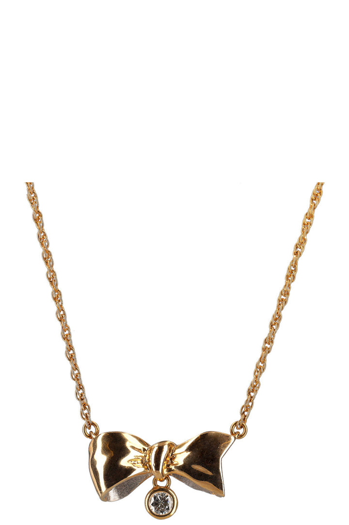 CELINE Bow Necklace Diamond Gold