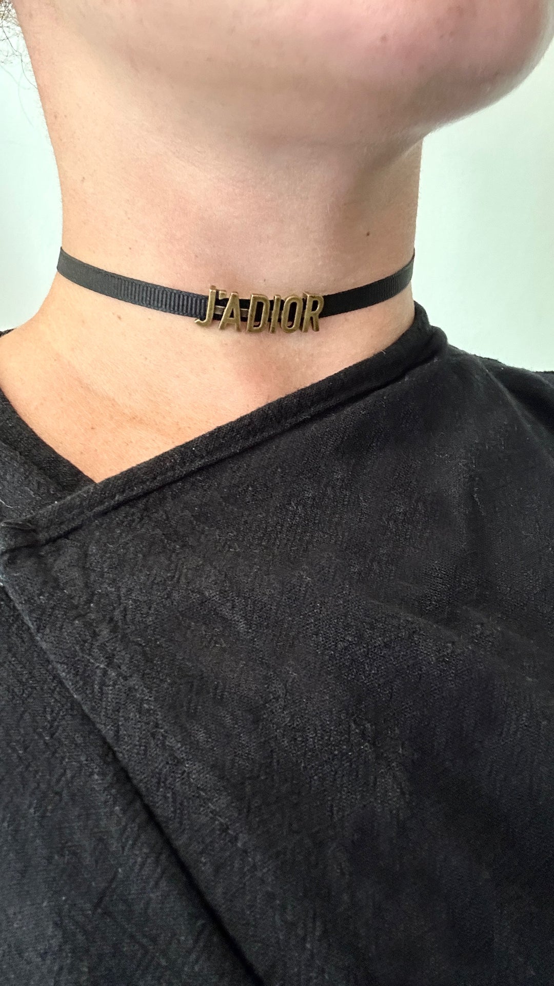 CHRISTIAN DIOR J`Adior Choker Black Gold