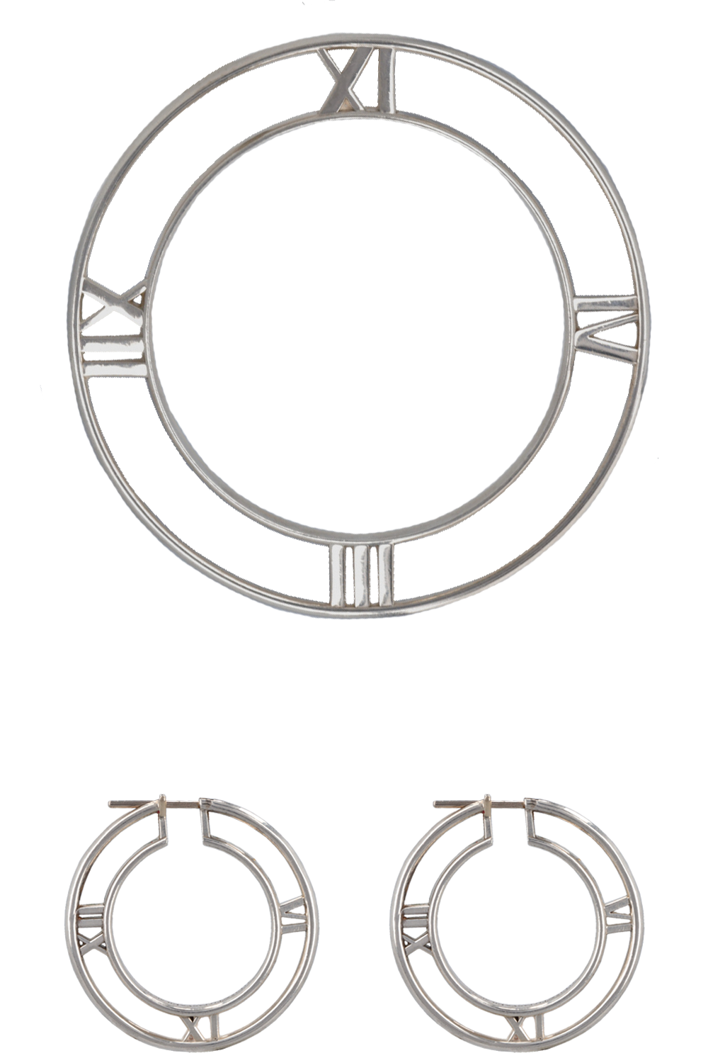 TIFFANY&CO. Atlas Horizontal Bracelet And Earrings Silver