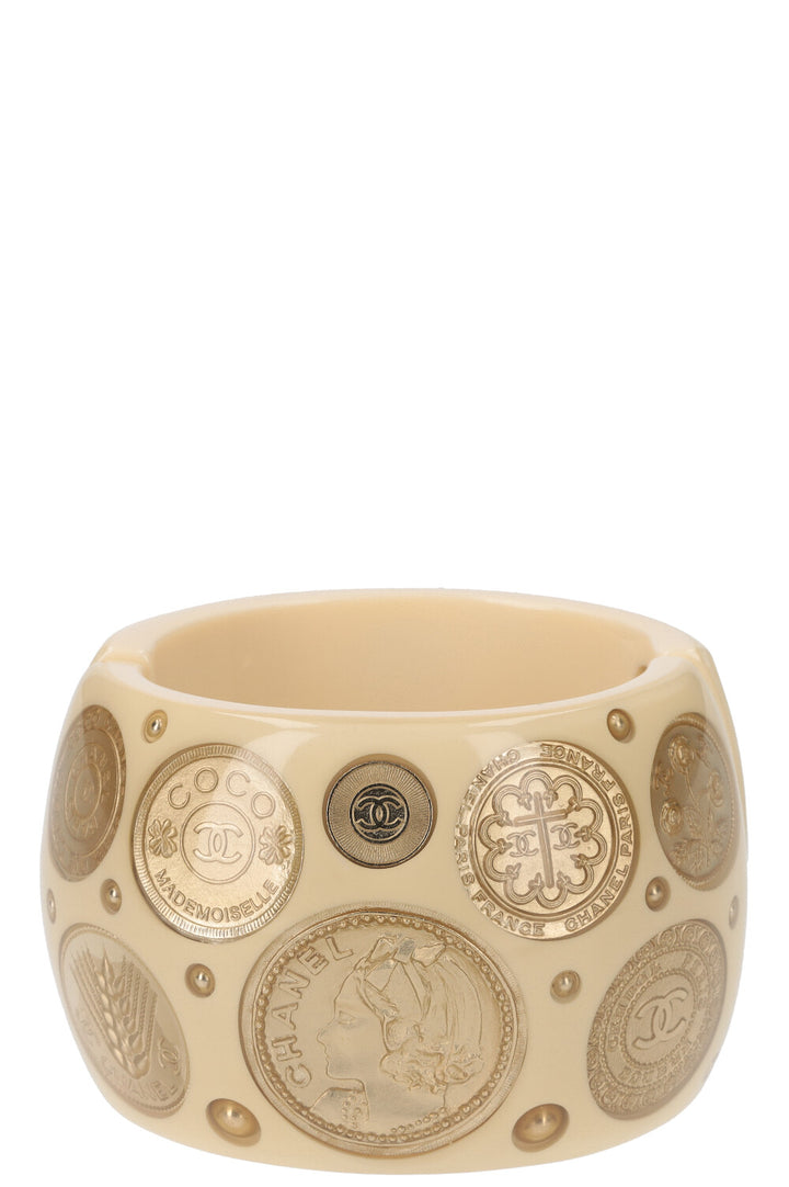 CHANEL Resin Cuff Symbol Coins 09 Printemps