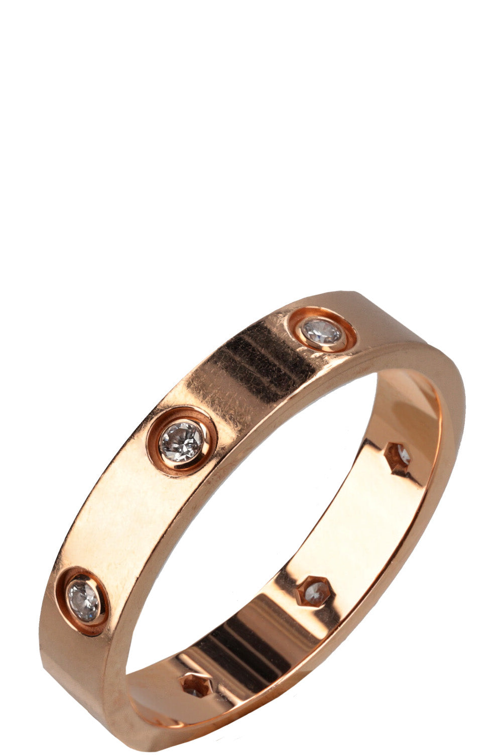 CARTIER Love Ring 8 Diamonds Rosegold