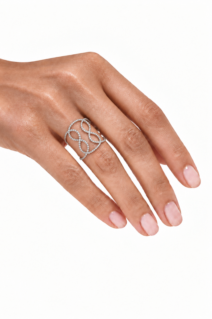 DJULA Hourglass Ring 18k White Gold