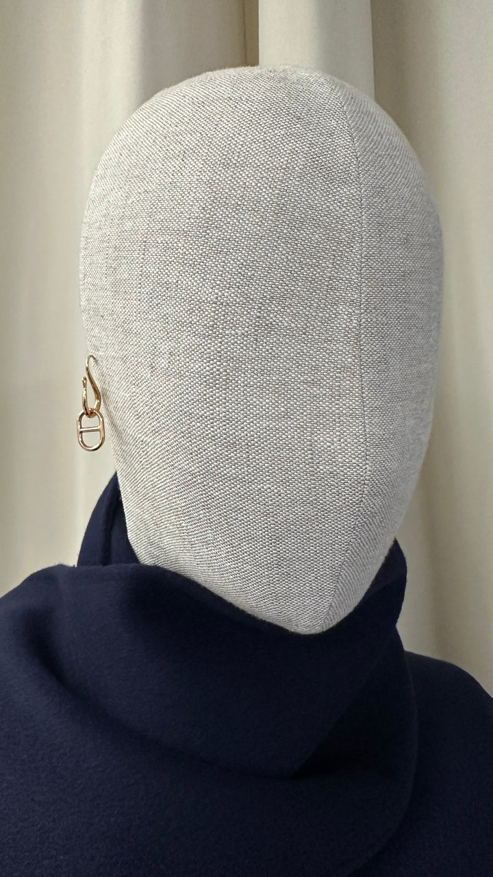 HERMÈS Boucles D´Oreilles o Maillon d´Ancre Swift Etoupe