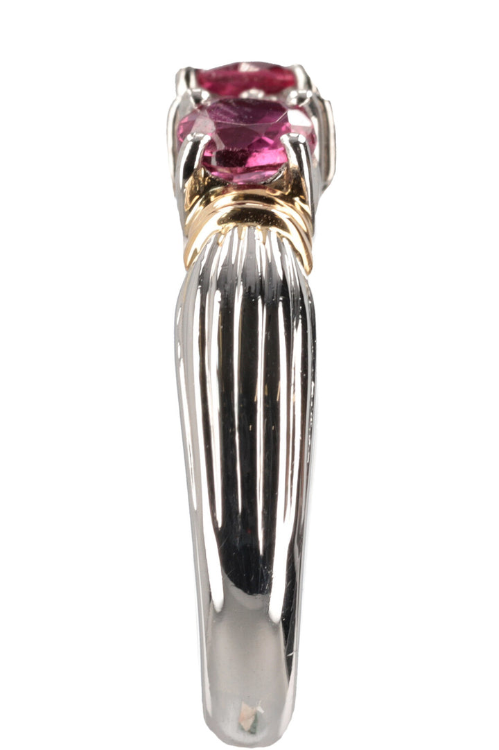 VINTAGE JEWELRY Ruby Diamond Ring Platin