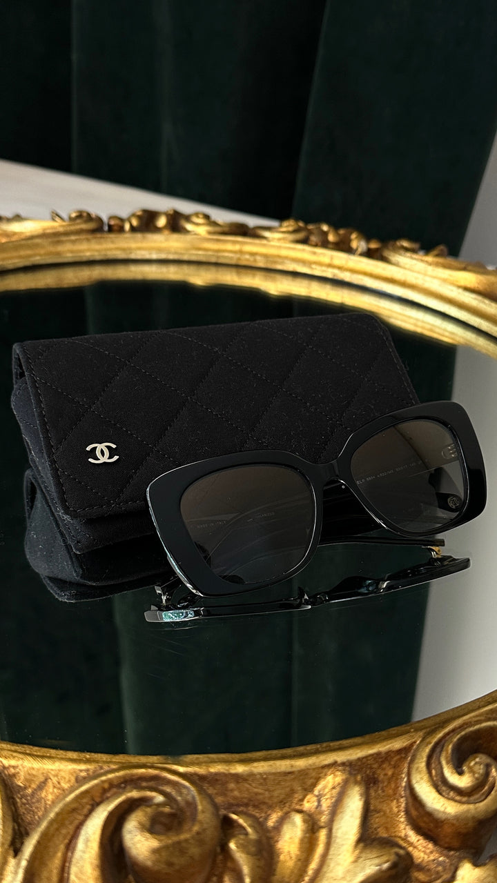 CHANEL 140 2P S Sunglasses Black