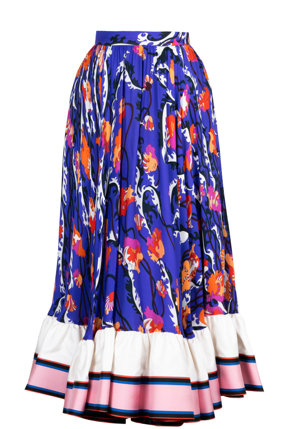 EMILIO PUCCI Skirt Silk Volant Purple