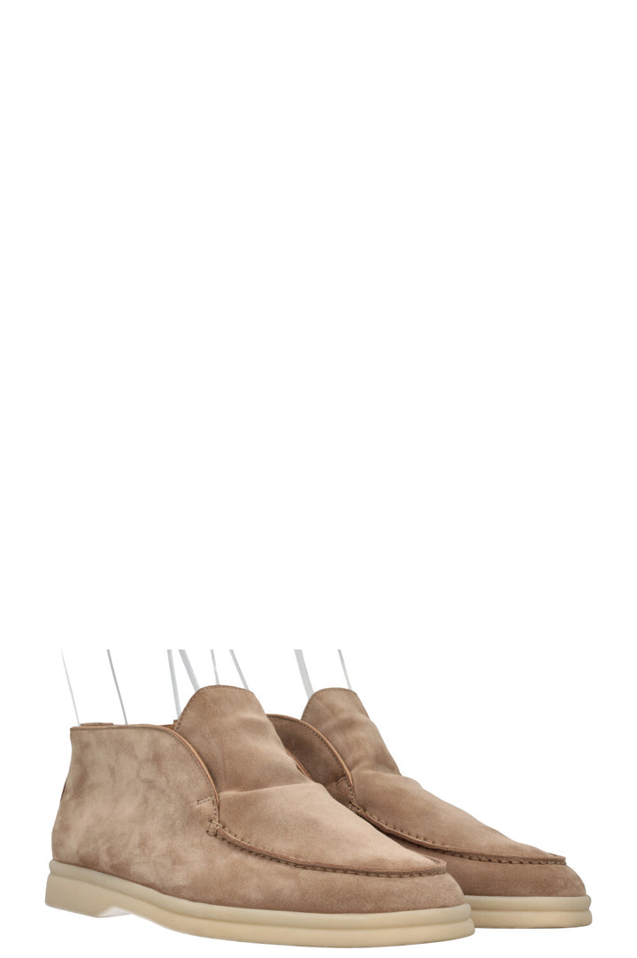 LORO PIANA Open Walk Ankle Boots Beige