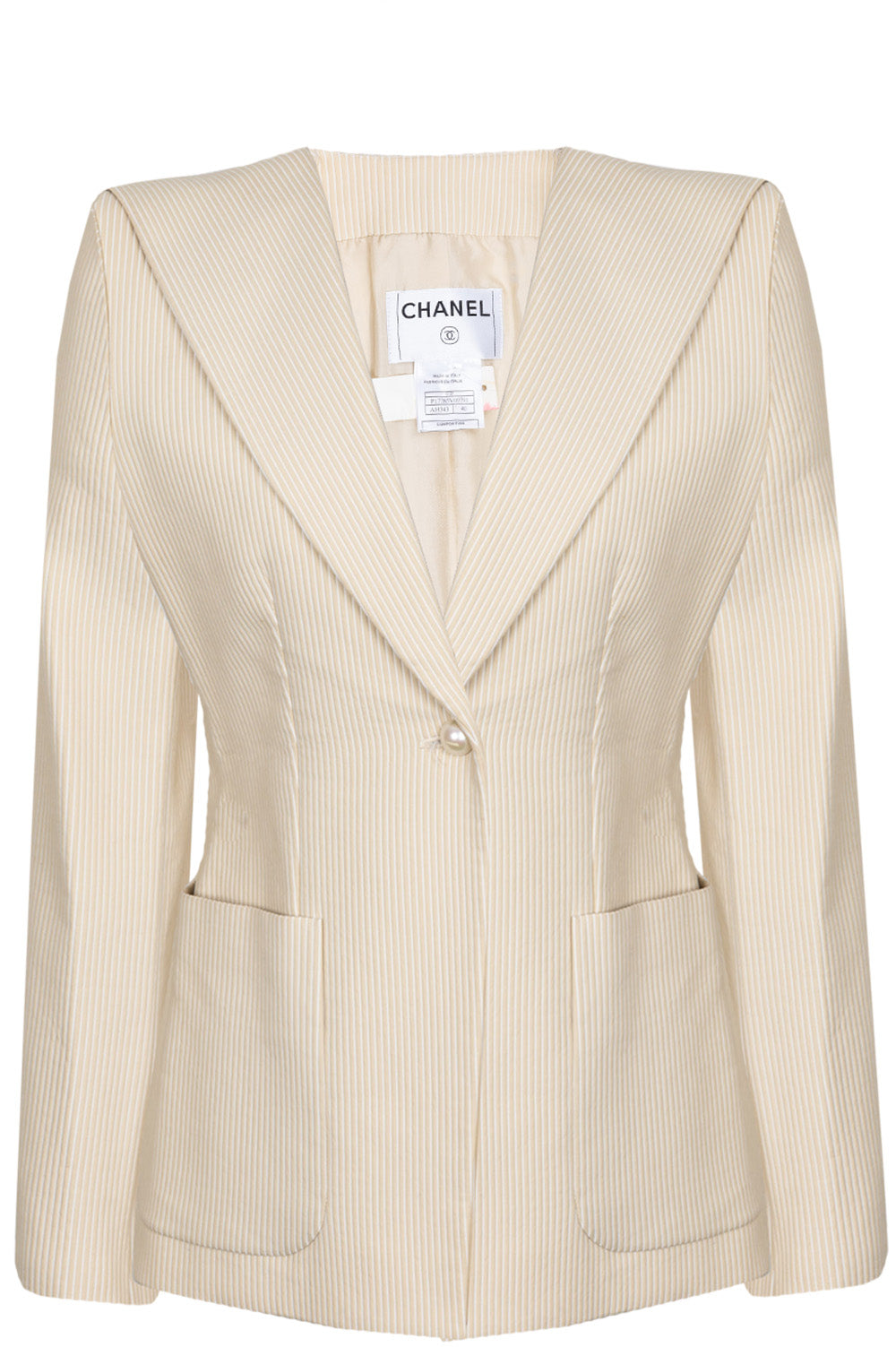 CHANEL Jacket Striped Beige 01P