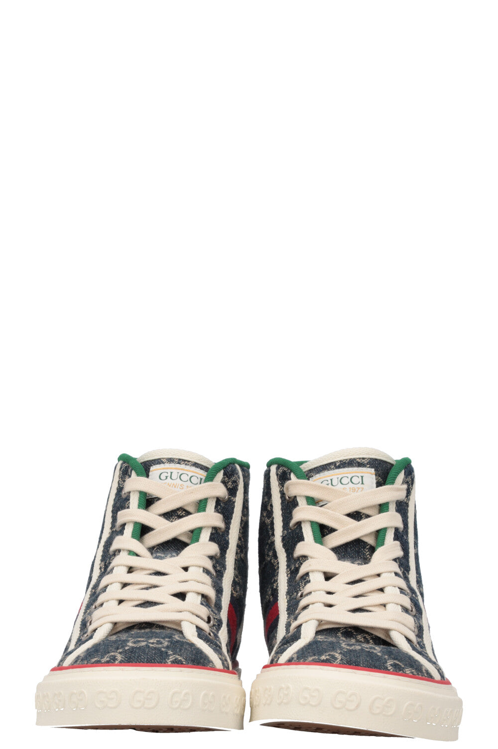 GUCCI Tennis 1977 High Top Sneakers Denim