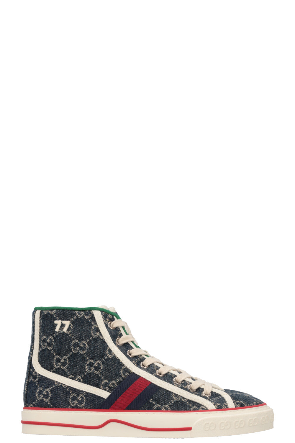 GUCCI Tennis 1977 High Top Sneakers Denim