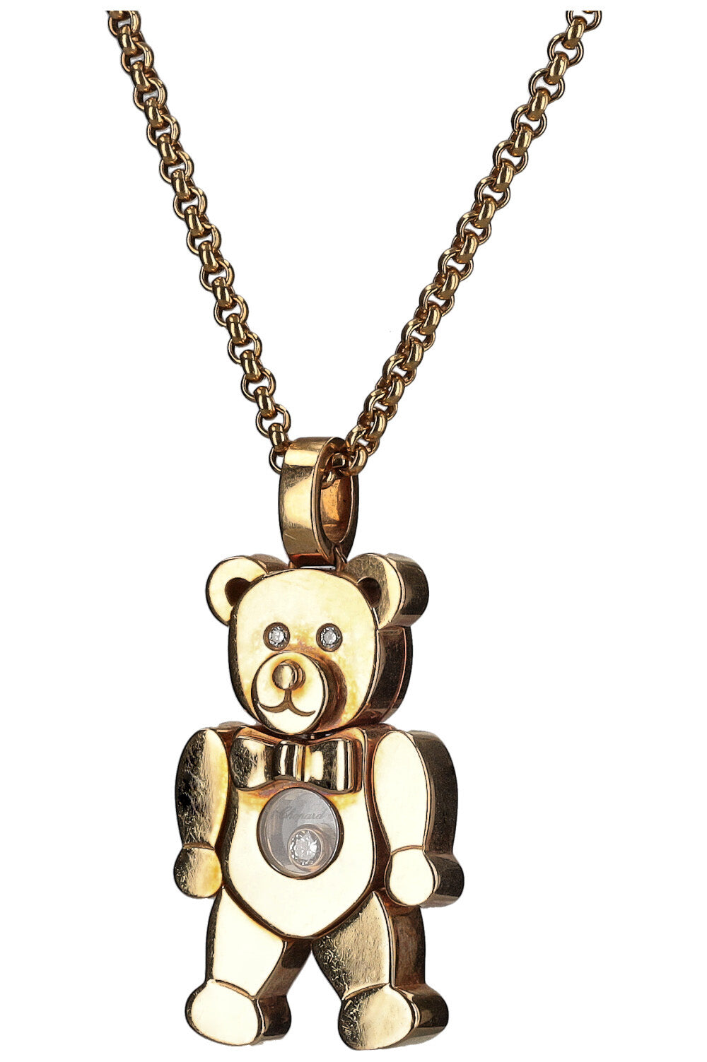 CHOPARD Happy Diamond Teddy Pendant Necklace Gold – REAWAKE